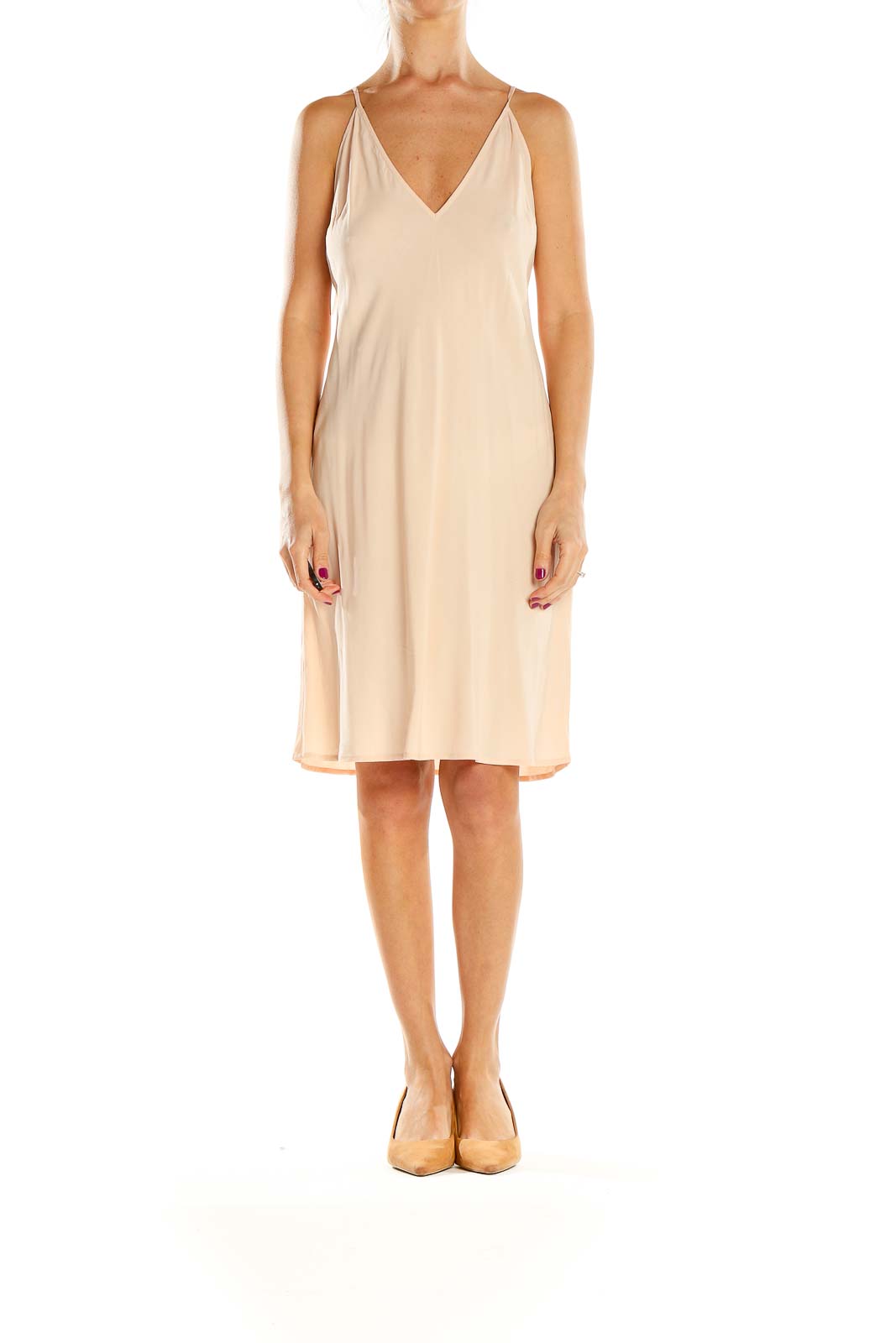 Beige Slip Dress