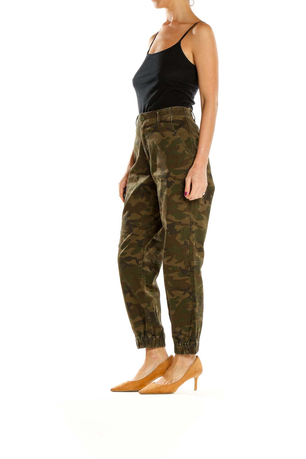 Brown Camouflage Print All Day Wear Cargos Pants