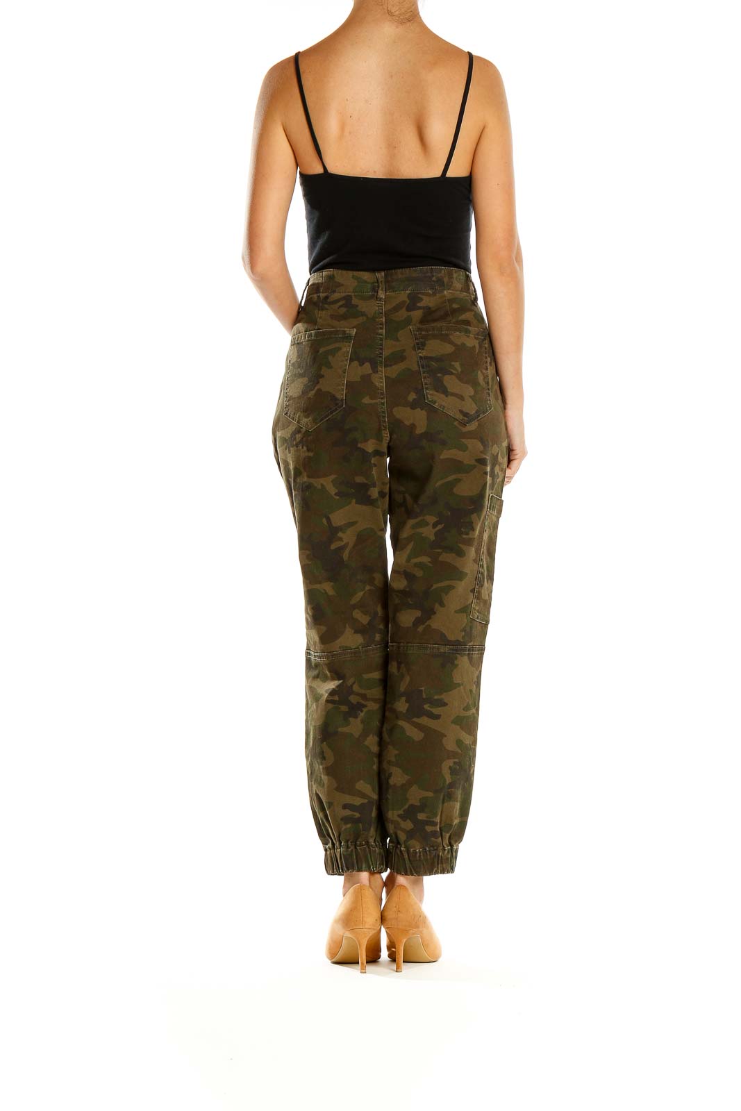 Brown Camouflage Print All Day Wear Cargos Pants