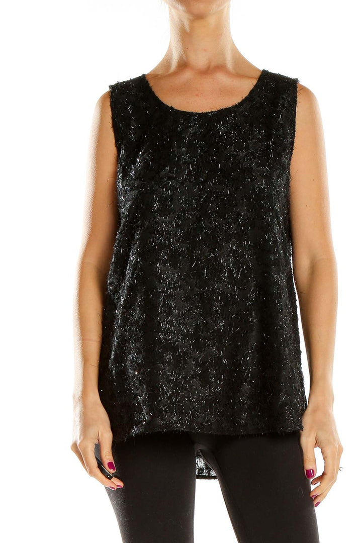 Black Shimmery Party Top