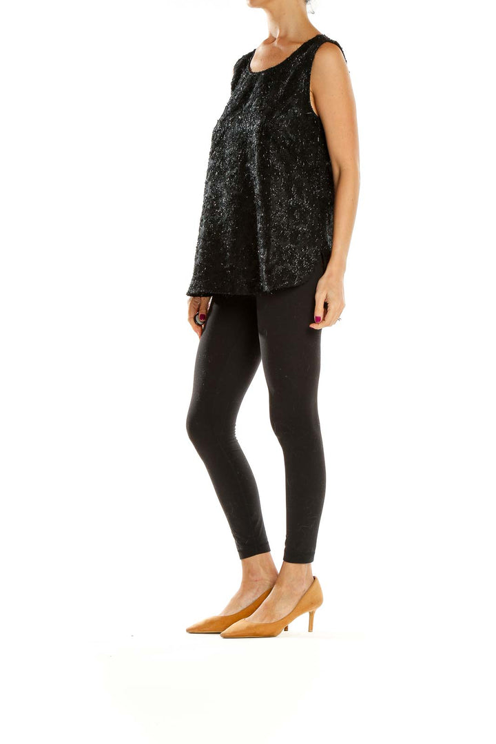 Black Shimmery Party Top