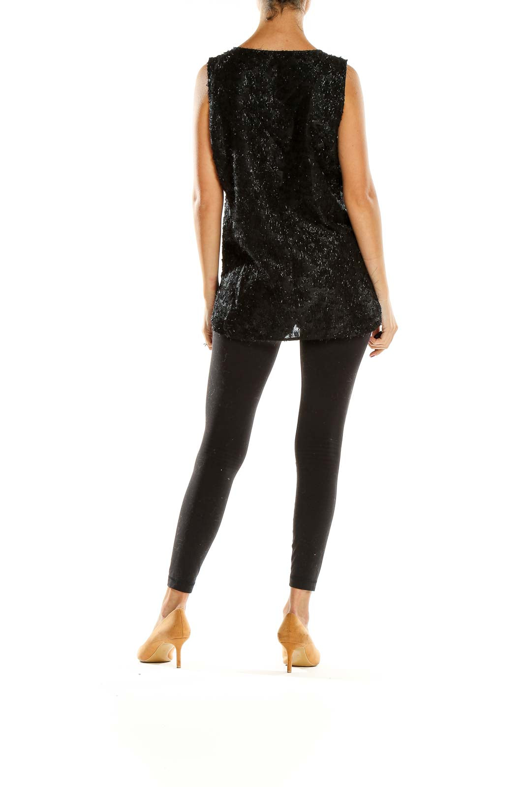 Black Shimmery Party Top