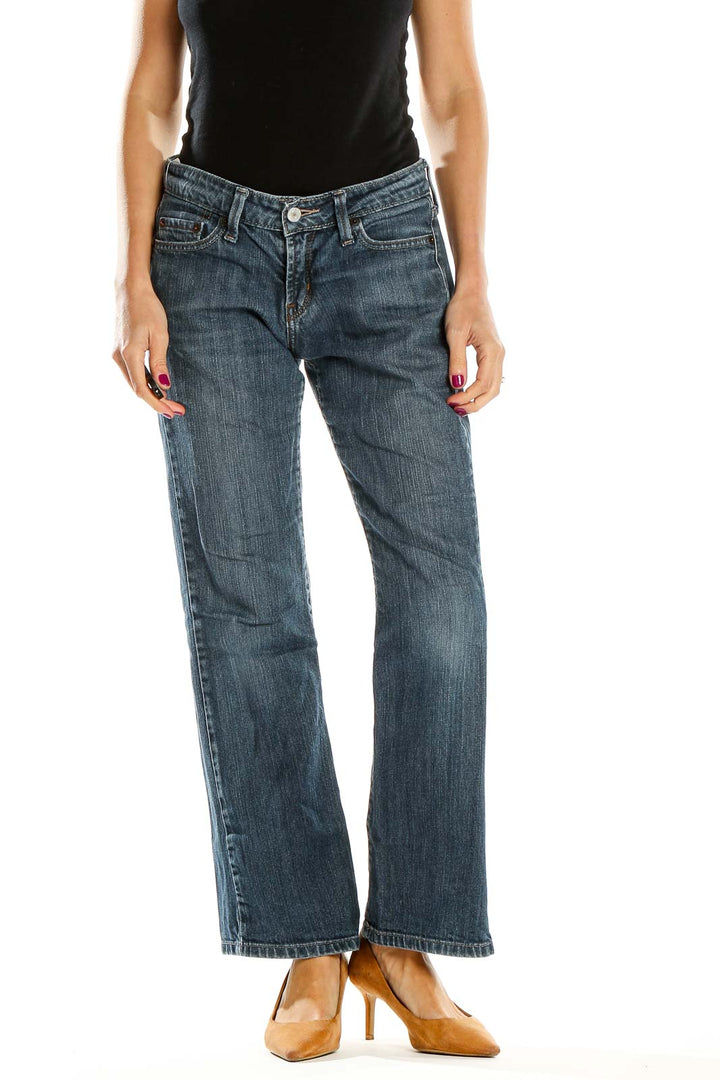 Blue Wide Leg Jeans