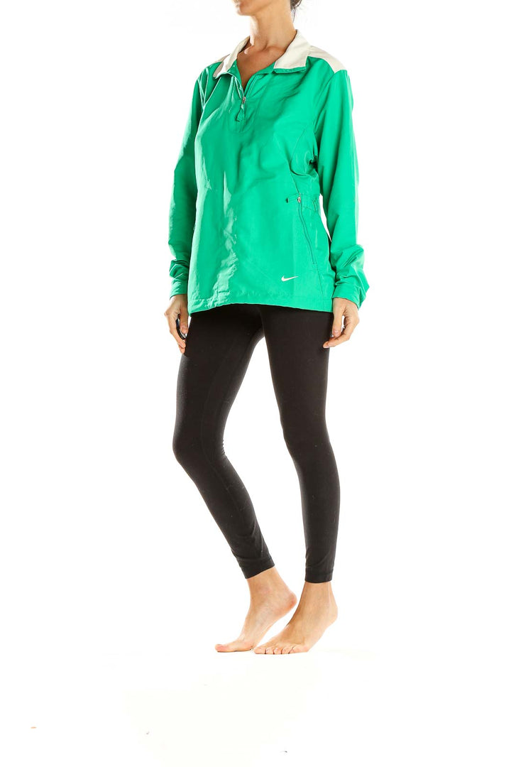 Green Activewear Quarterzip