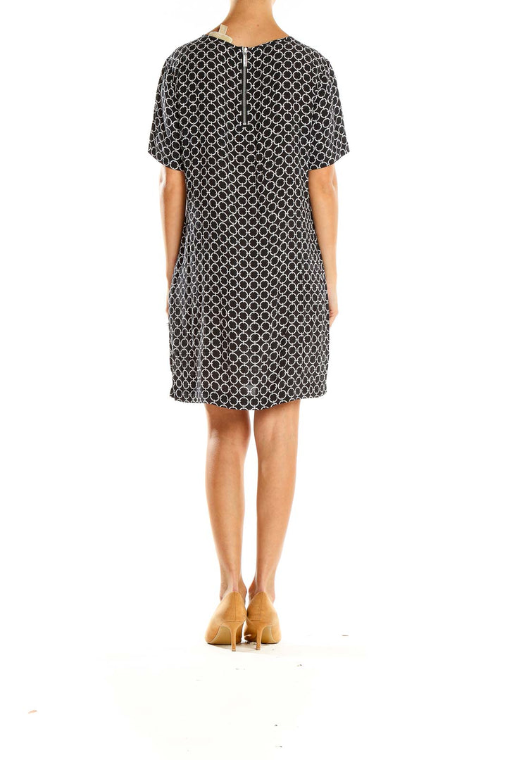 Black Printed Shift Dress