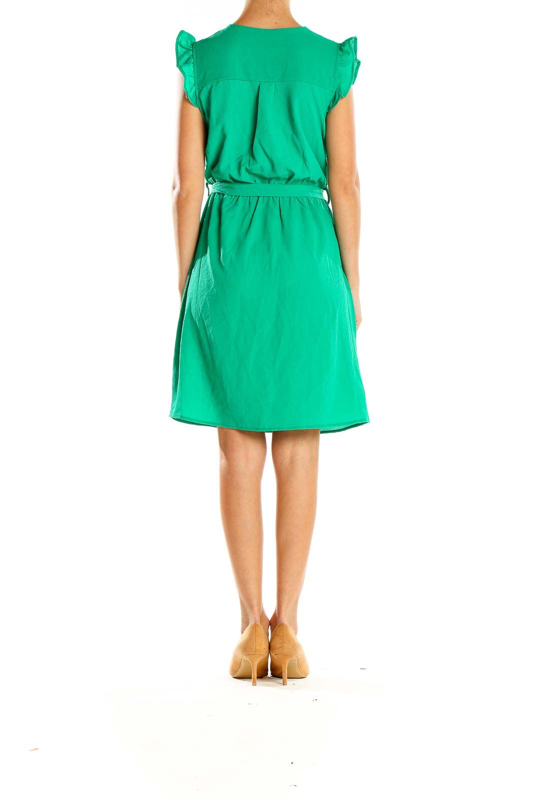 Green Fit & Flare Dress