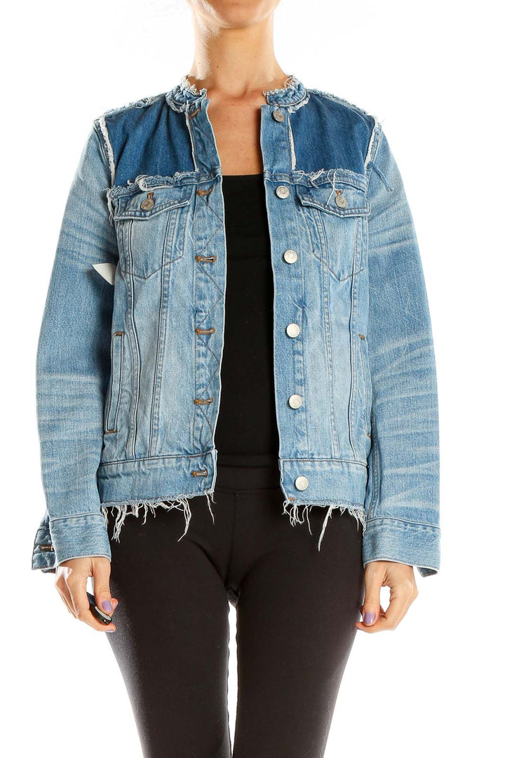 Blue Two Toned Denim Jacket