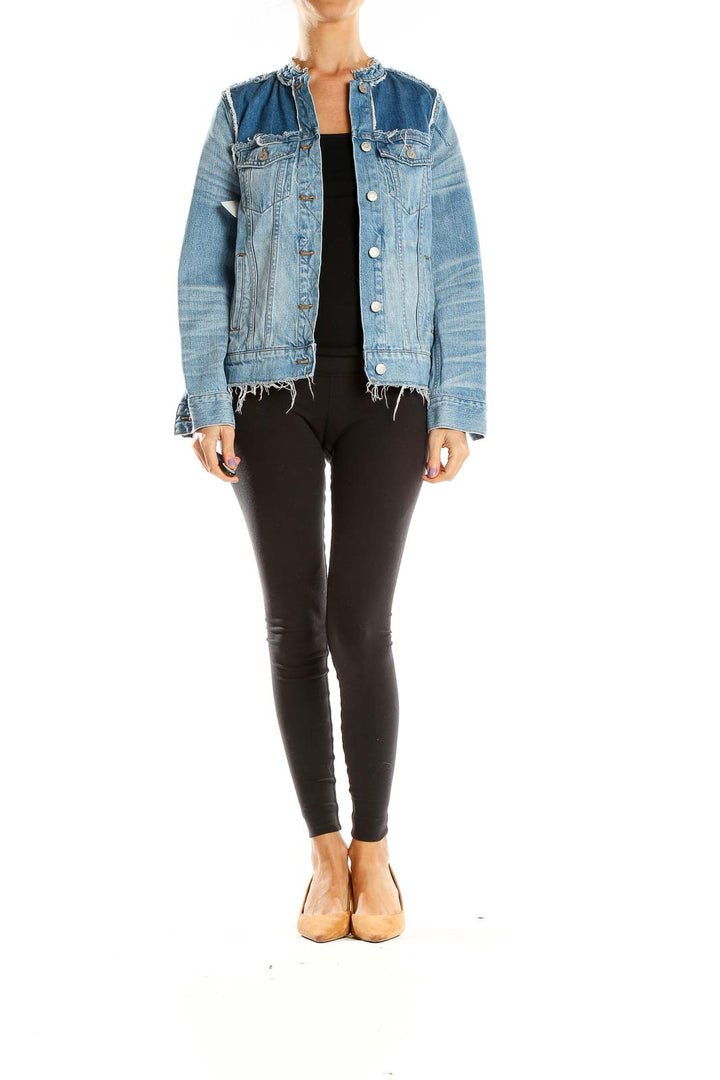 Blue Two Toned Denim Jacket