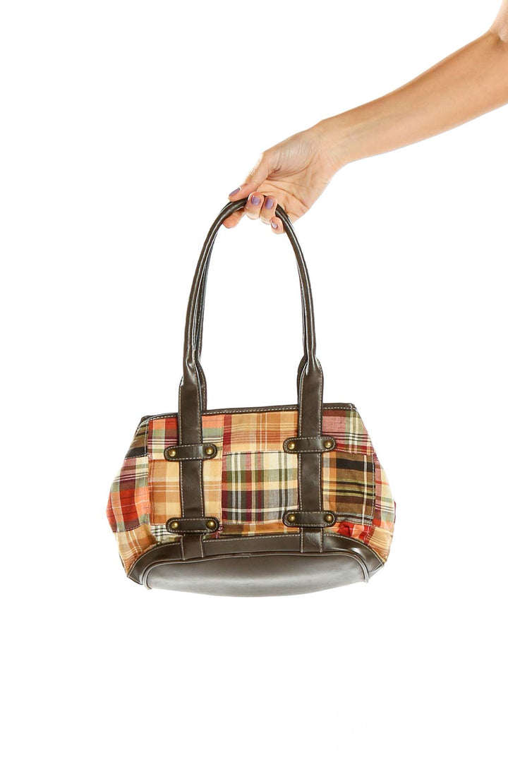 Multicolor Plaid Shoulder Bag