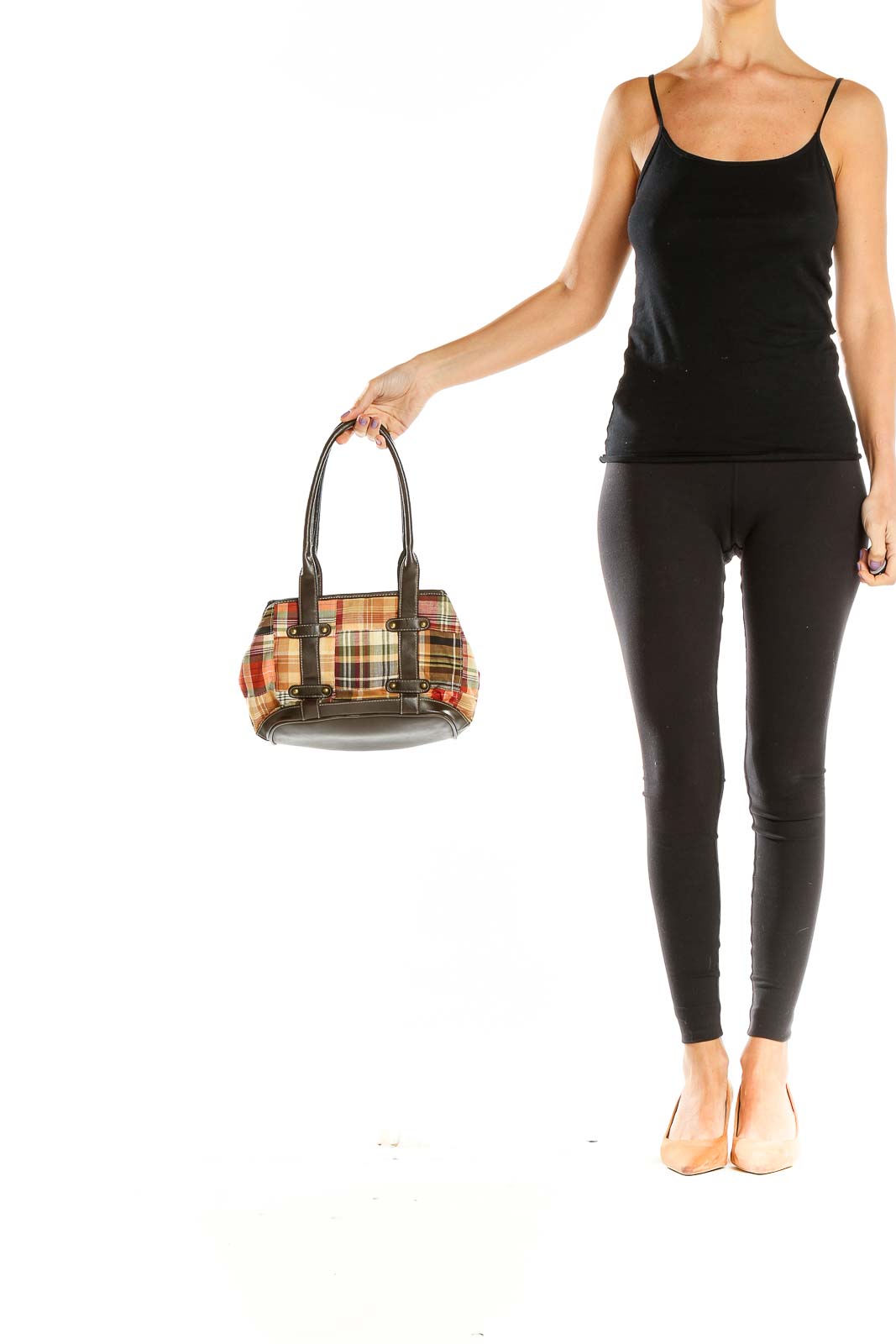 Multicolor Plaid Shoulder Bag