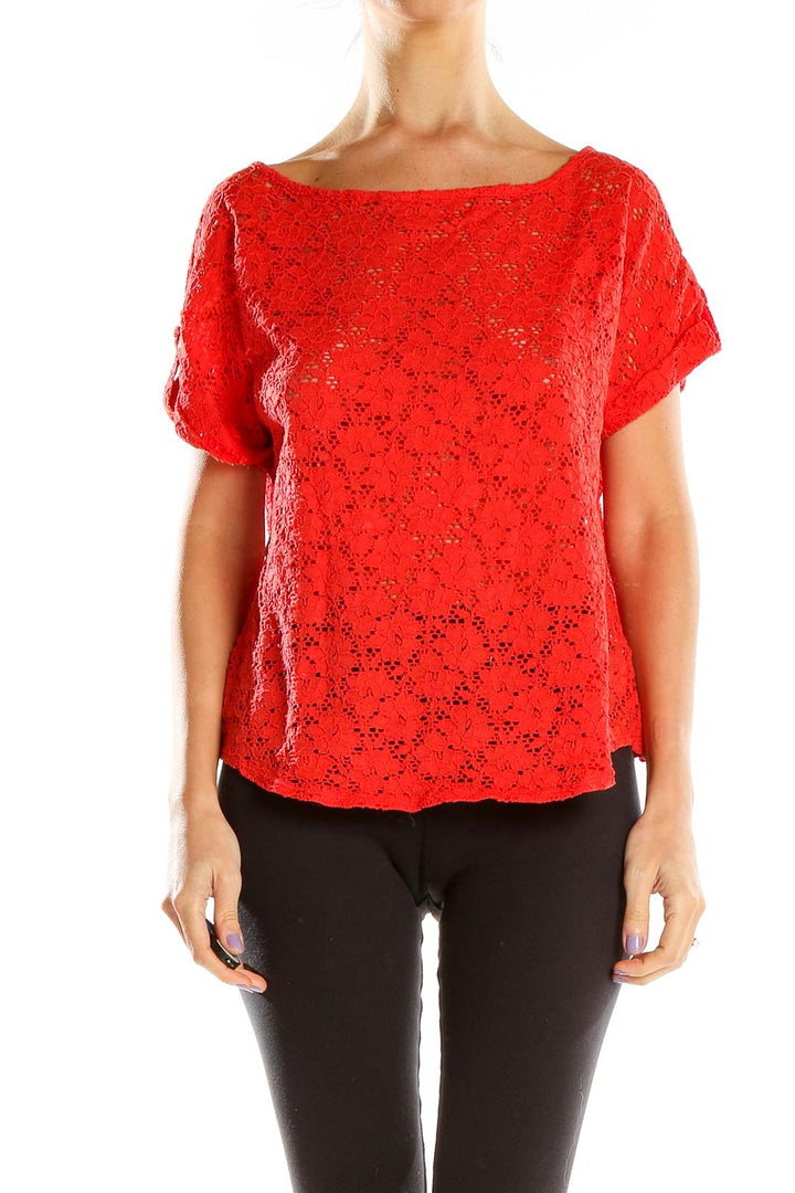 Red Lace Top