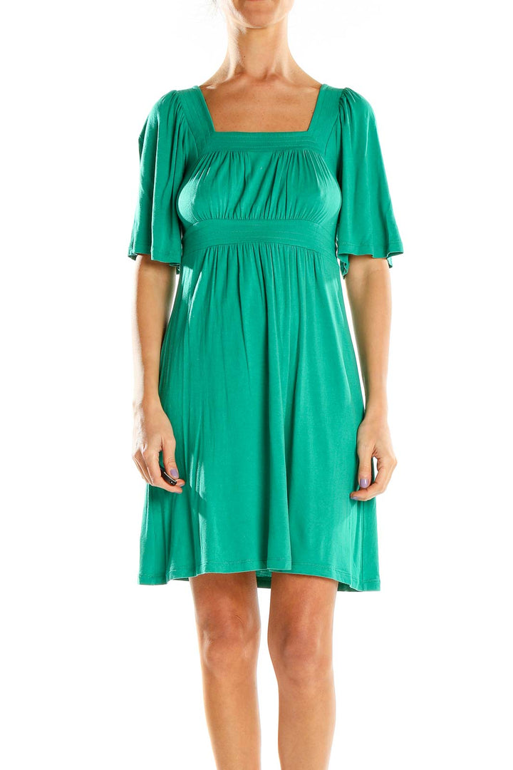 Green Fit & Flare Dress