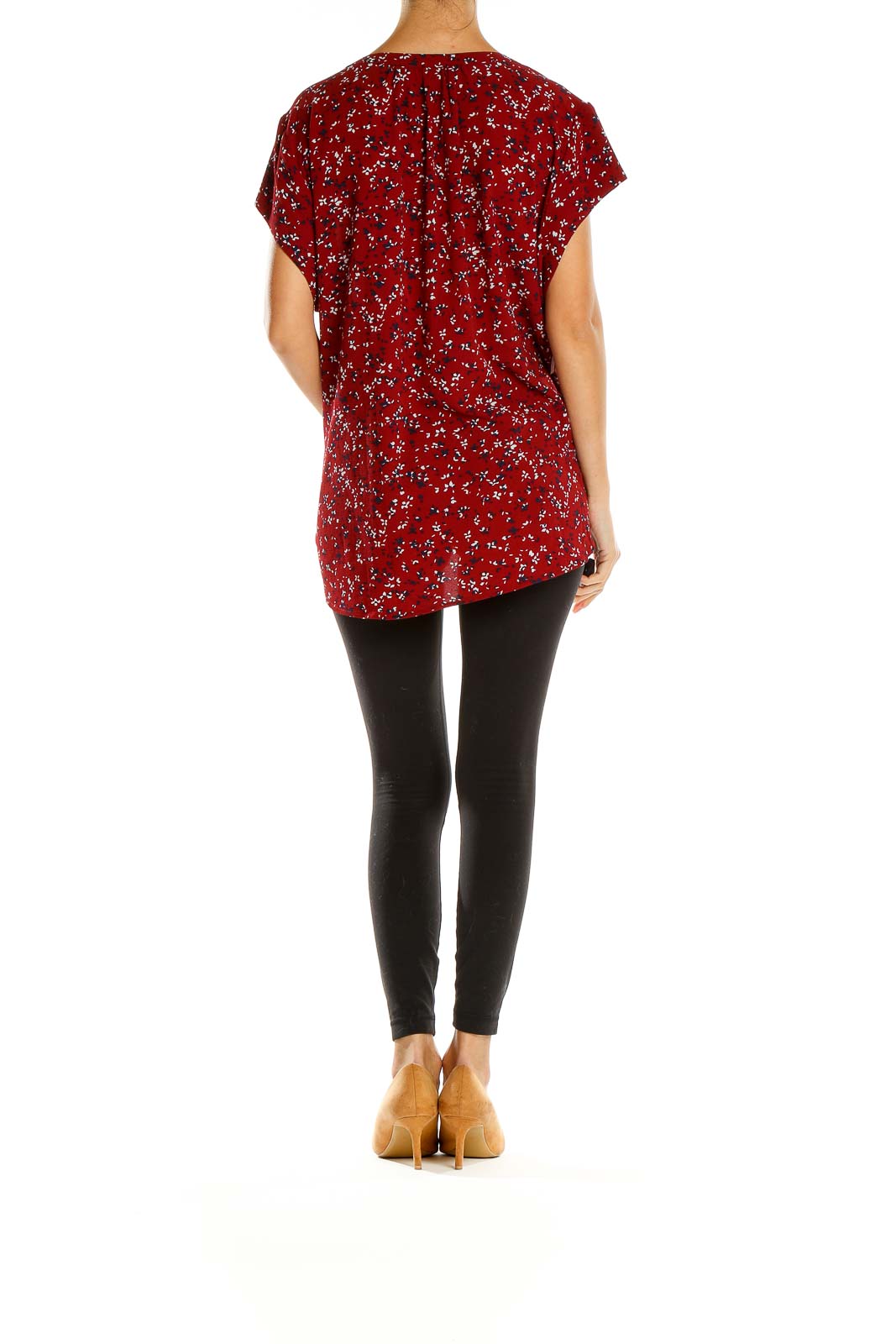 Red Printed All Day Wear Blouse