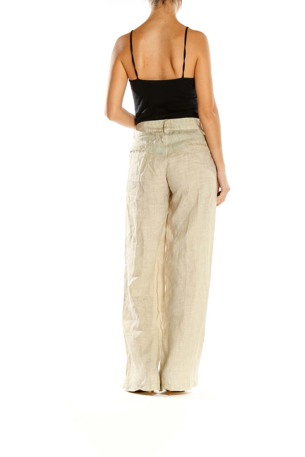 Beige Casual Pants