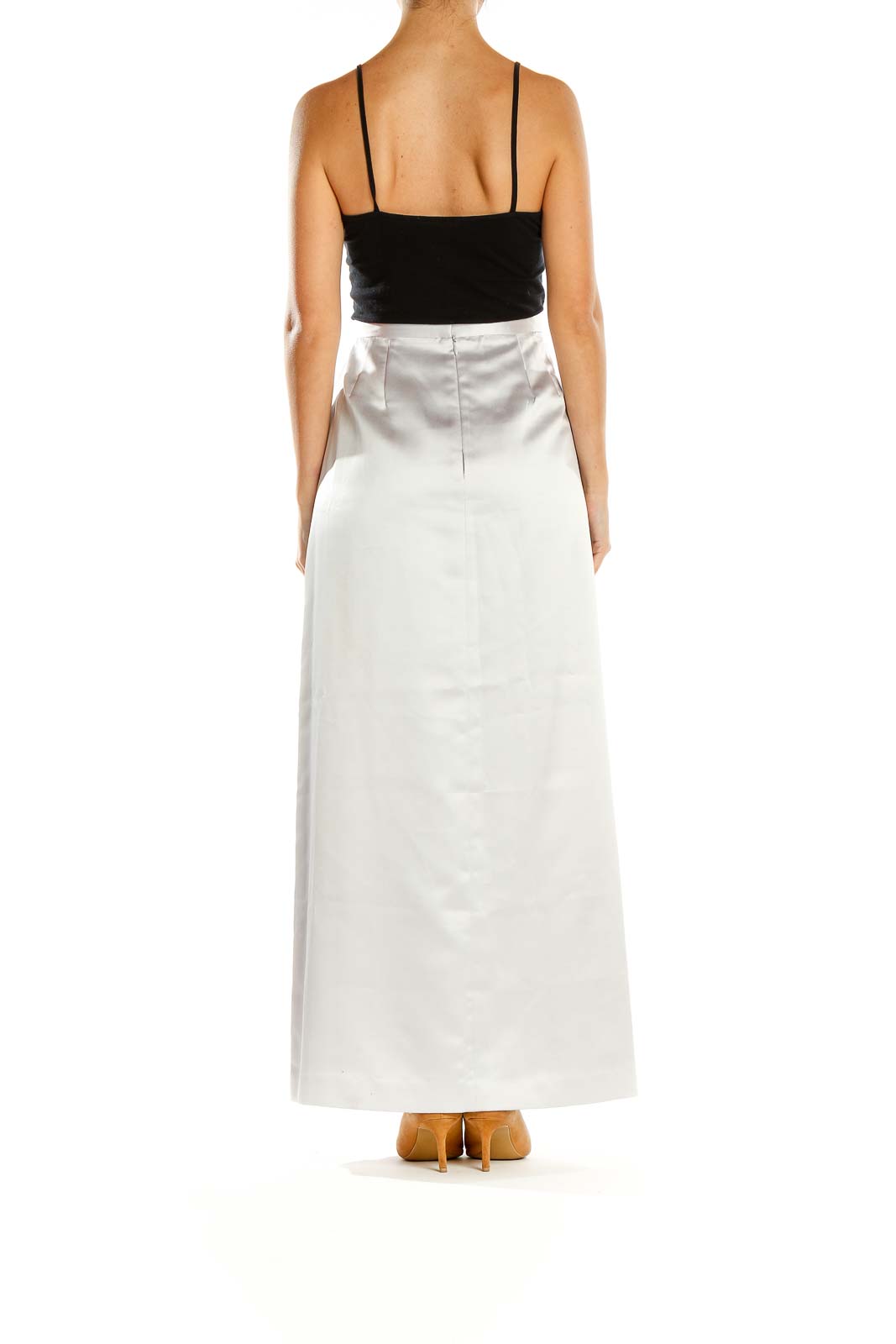 White Retro A-Line Skirt