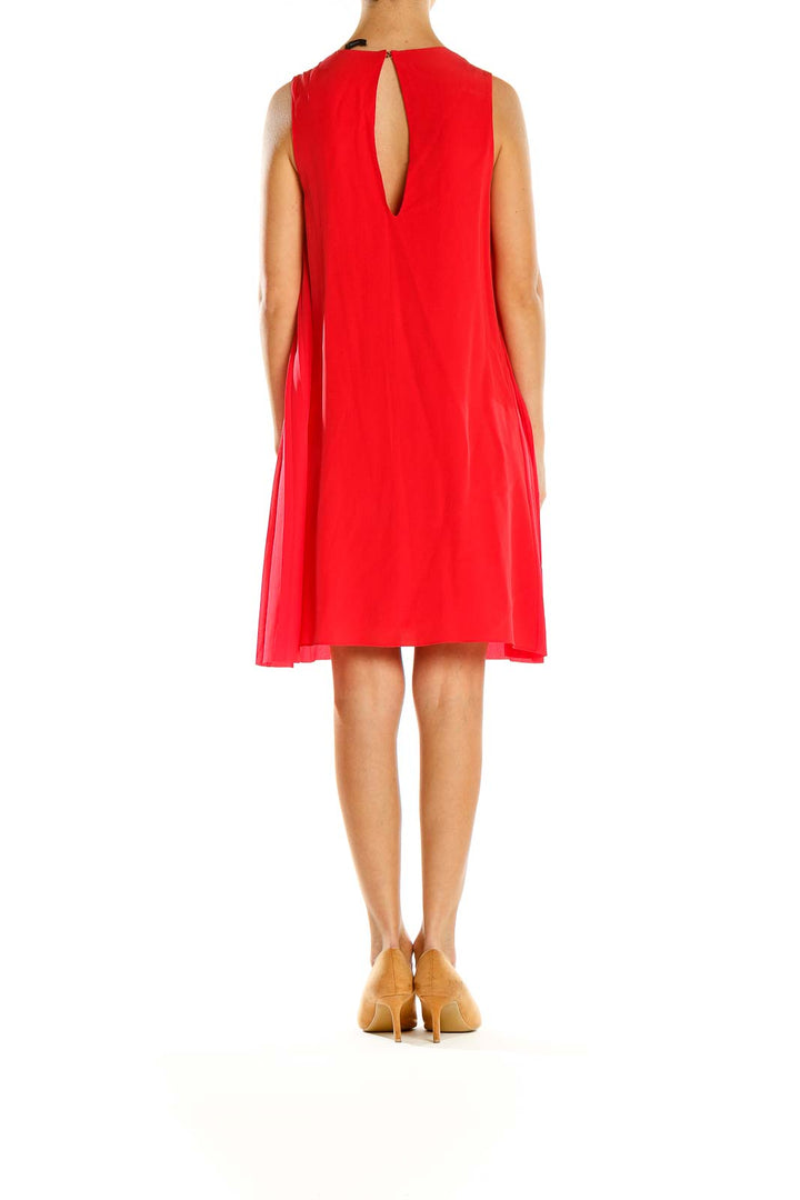 Red Silk Shift Dress