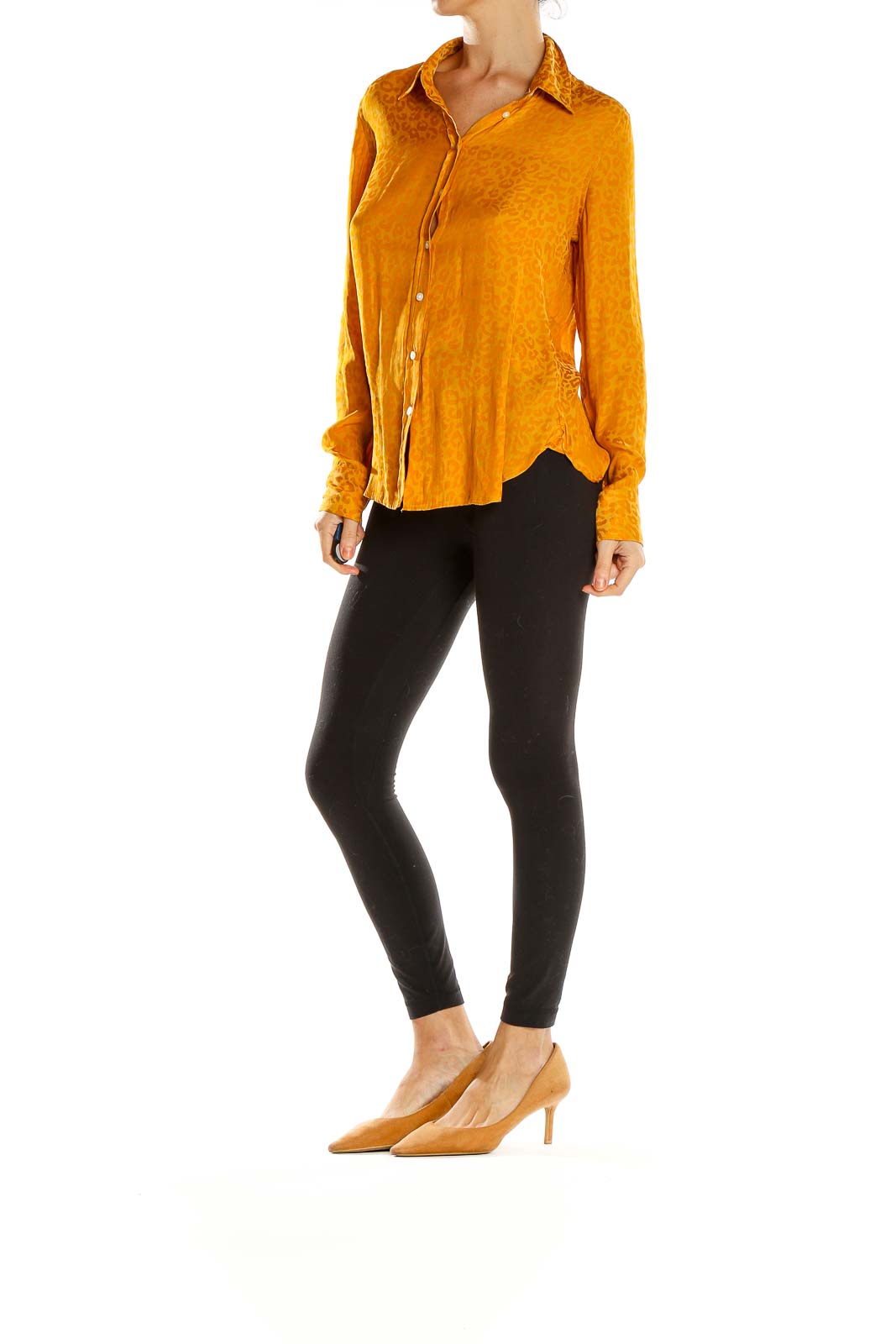 Orange Animal Print Top