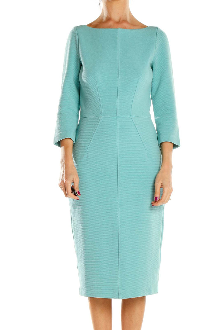 Blue Work Sheath Dress