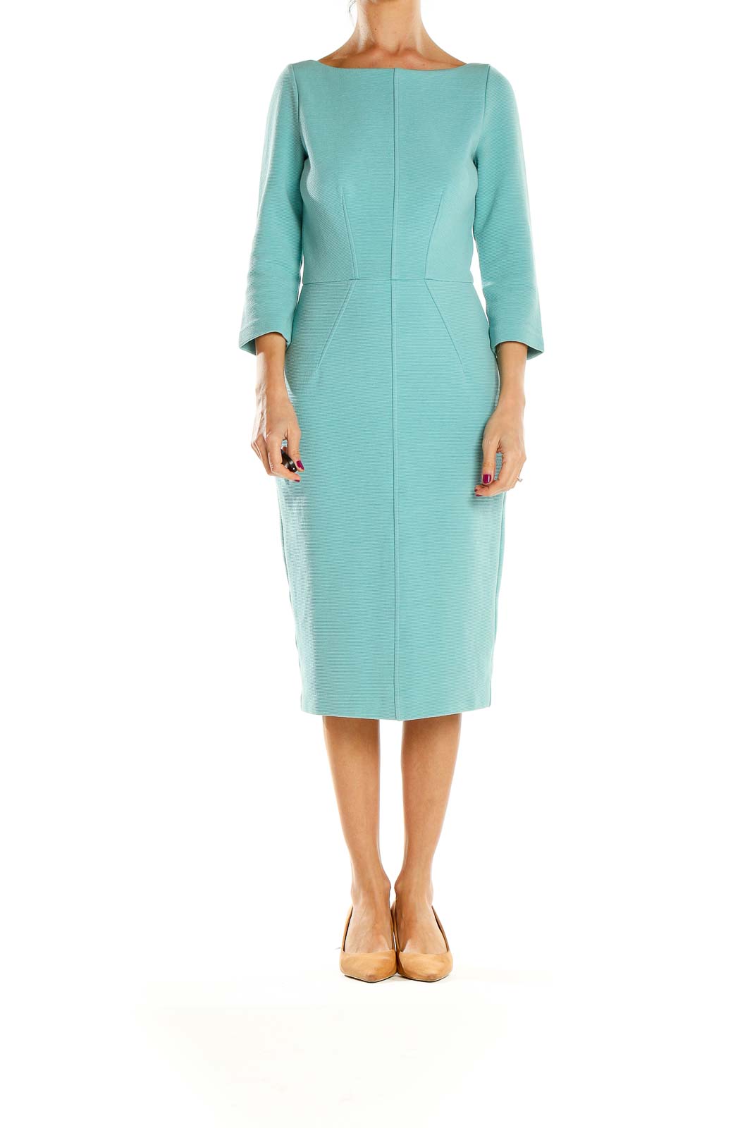 Blue Work Sheath Dress