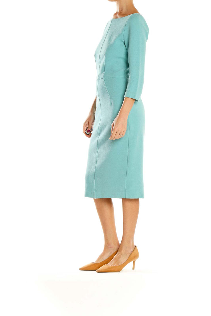 Blue Work Sheath Dress