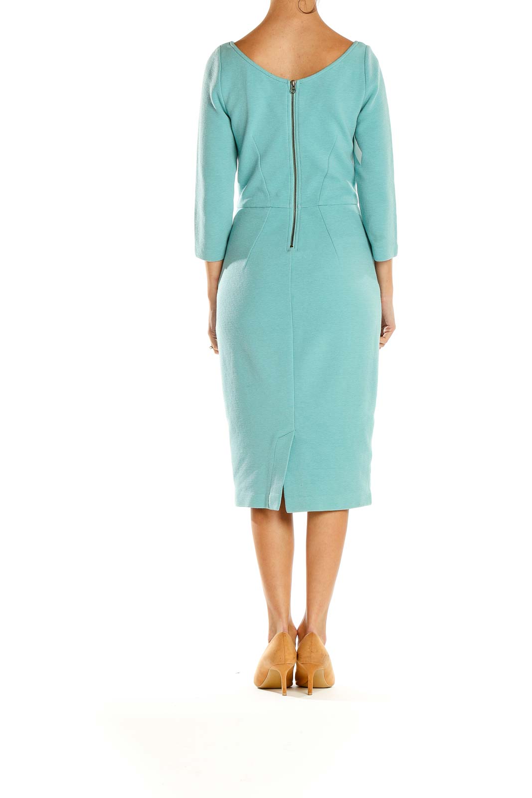 Blue Work Sheath Dress