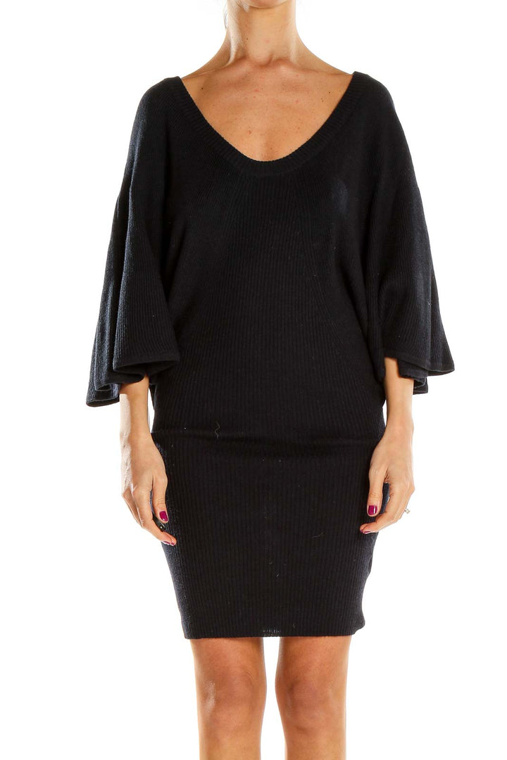 Black Knit Sheath Dress