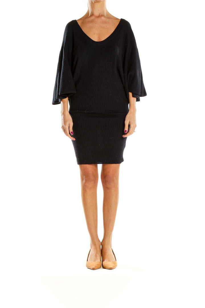 Black Knit Sheath Dress