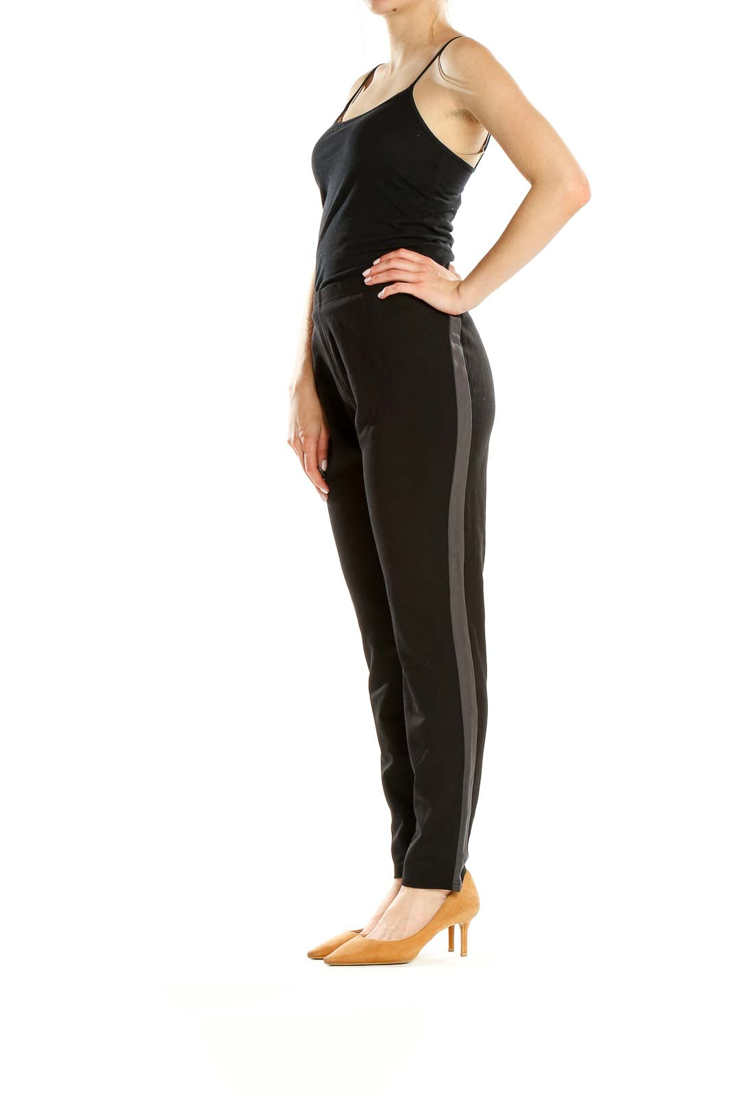 Black Side Stripe Leggings