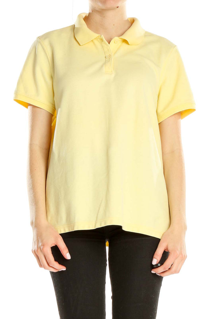 Yellow Casual Polo Shirt