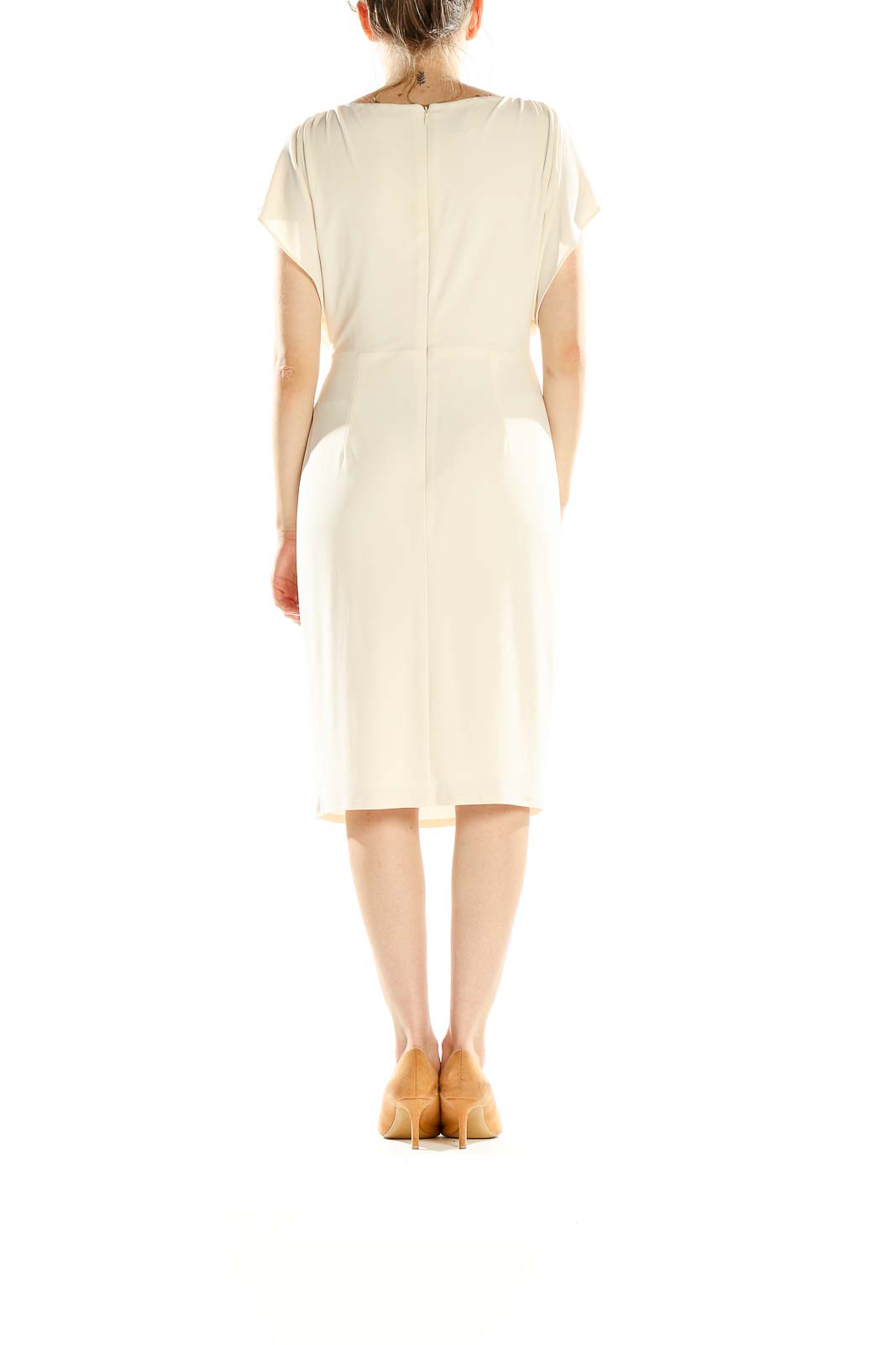 White Work Sheath Dress