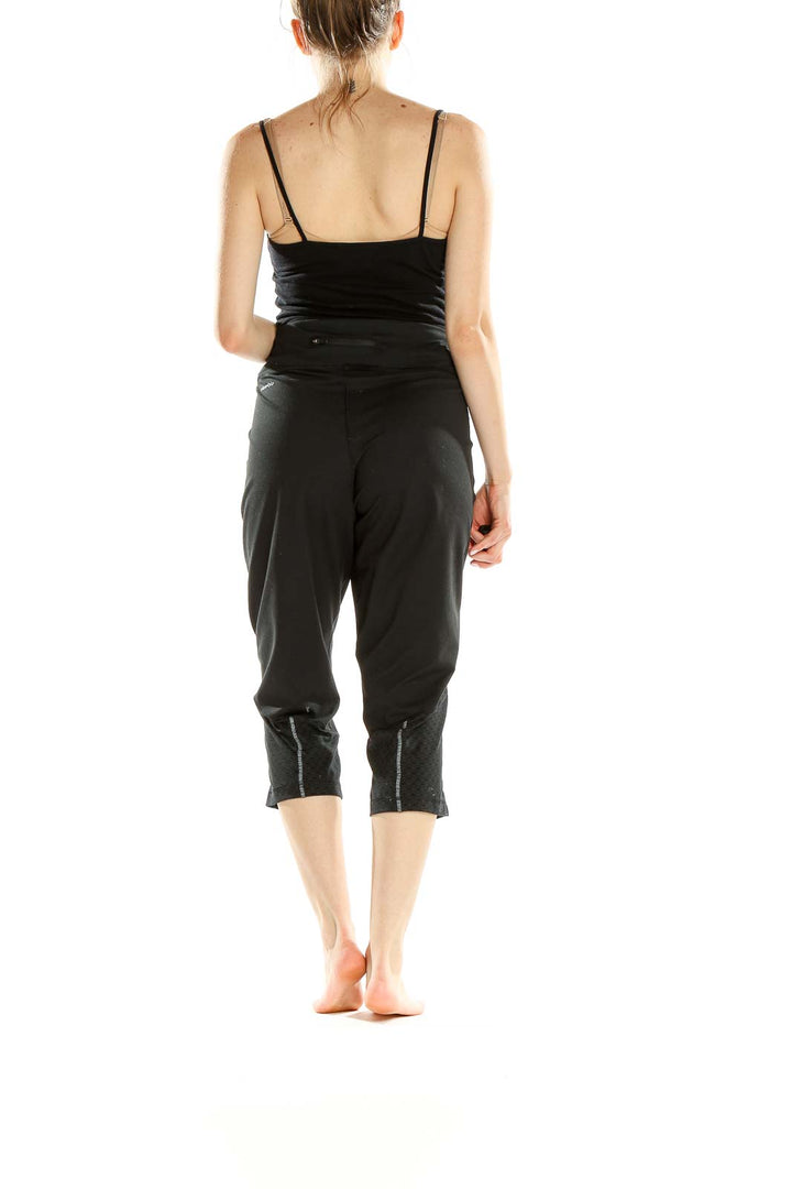 Black Cropped Activewear Leggings