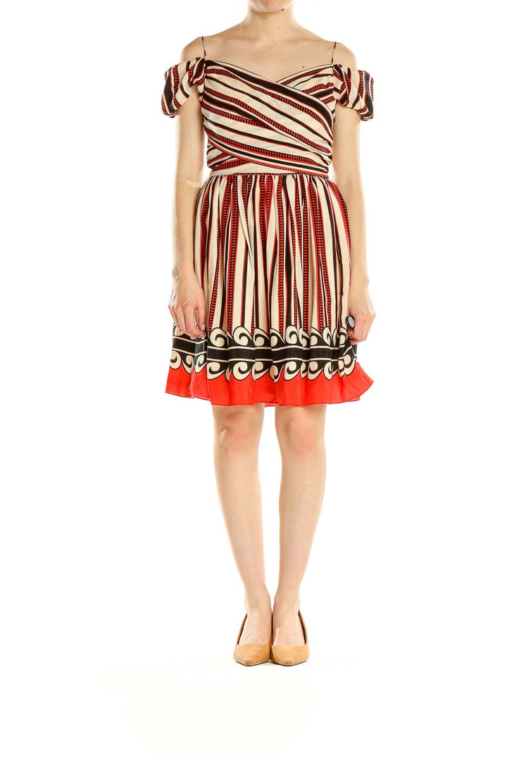 Multicolor Printed Silk Mini Dress