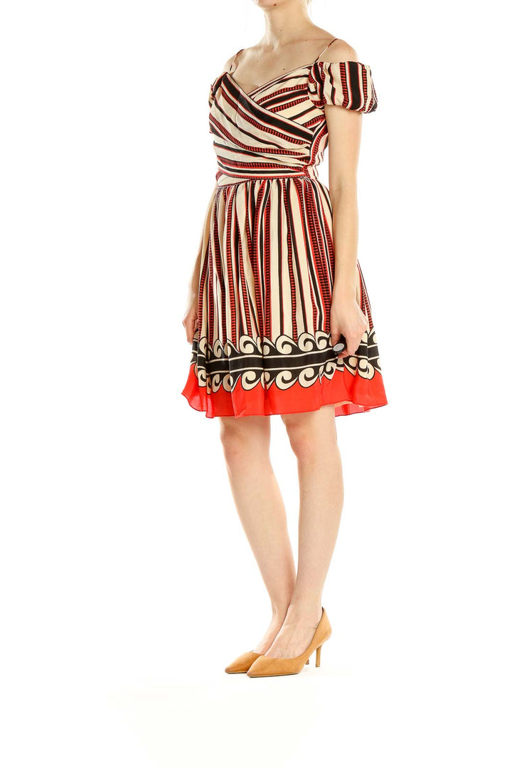 Multicolor Printed Silk Mini Dress