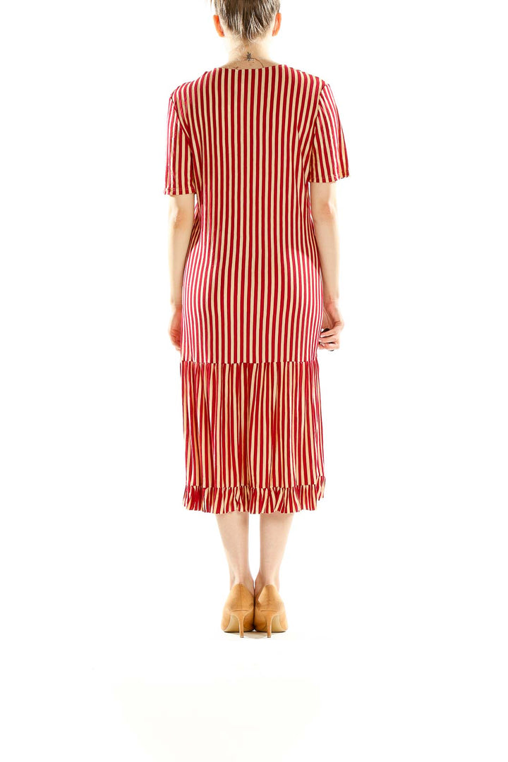 Red Striped Shift Dress