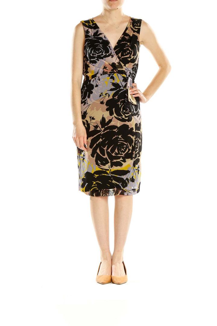 Multicolor Printed Sheath Dress