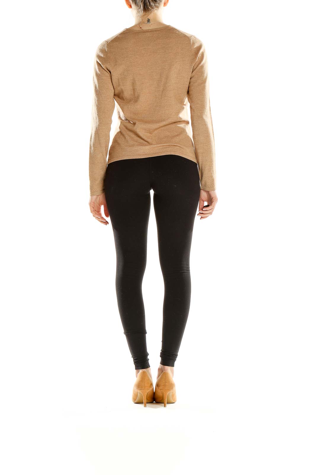 Brown Wool Knit Top