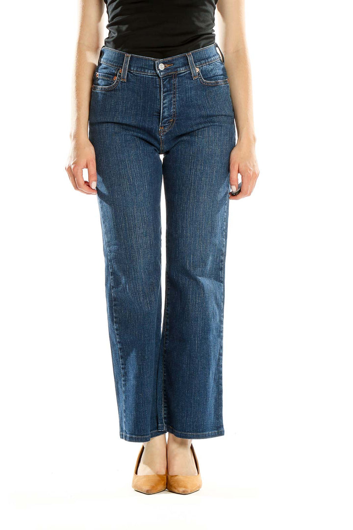 Blue Straight Leg Jeans