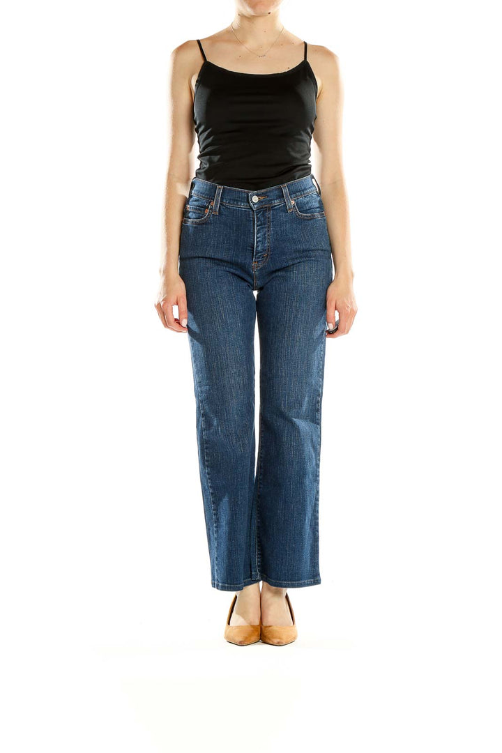 Blue Straight Leg Jeans