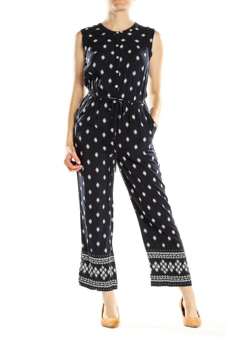 Blue Printed Jumpsuit