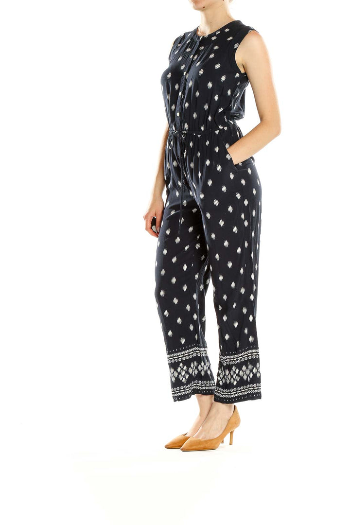 Blue Printed Jumpsuit