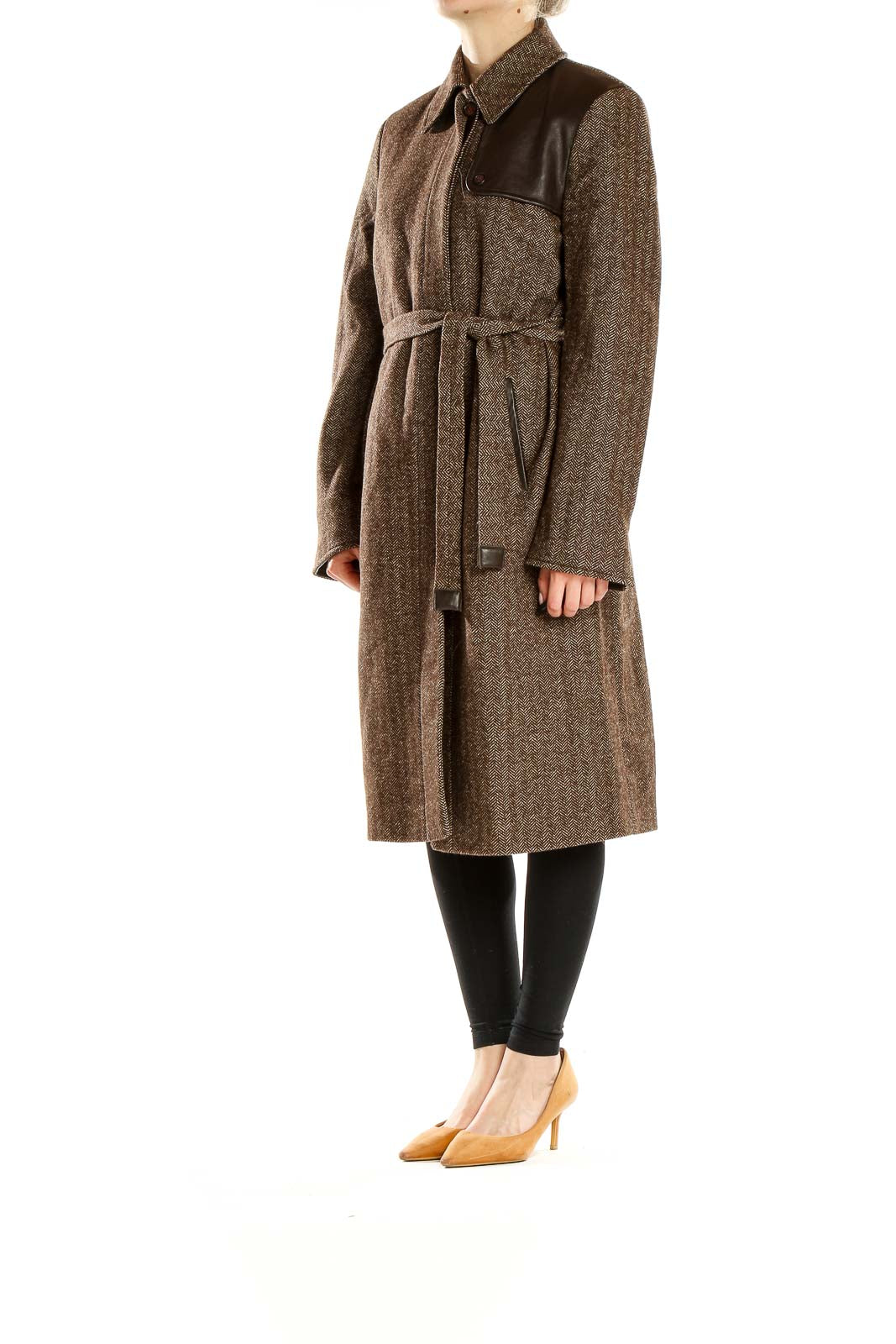 Brown Designer Vintage Coat