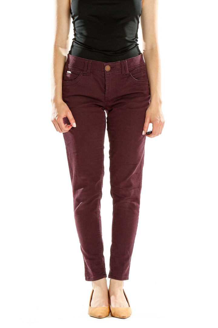 Maroon Jeans