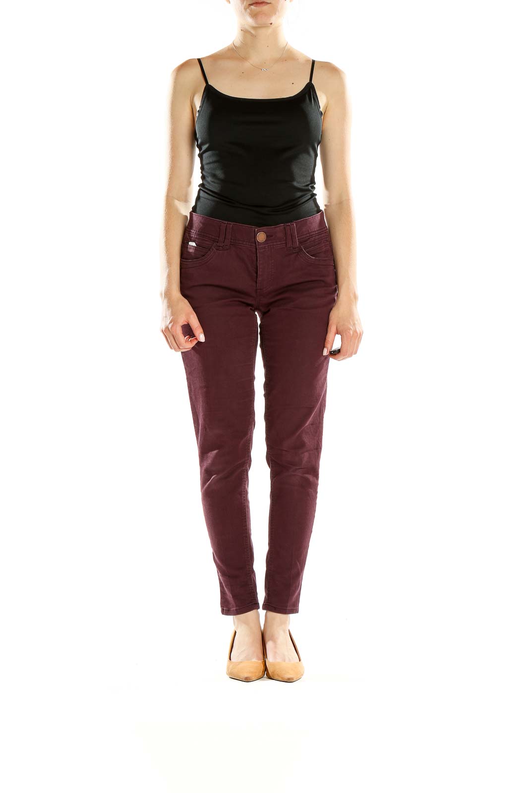 Maroon Jeans