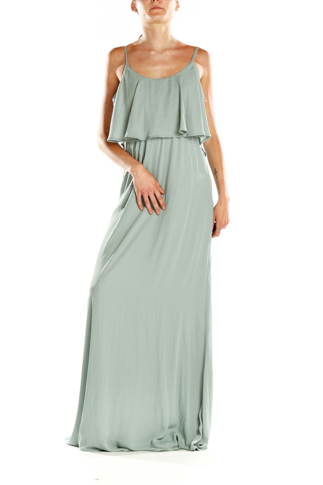 Green Bohemian Column Dress