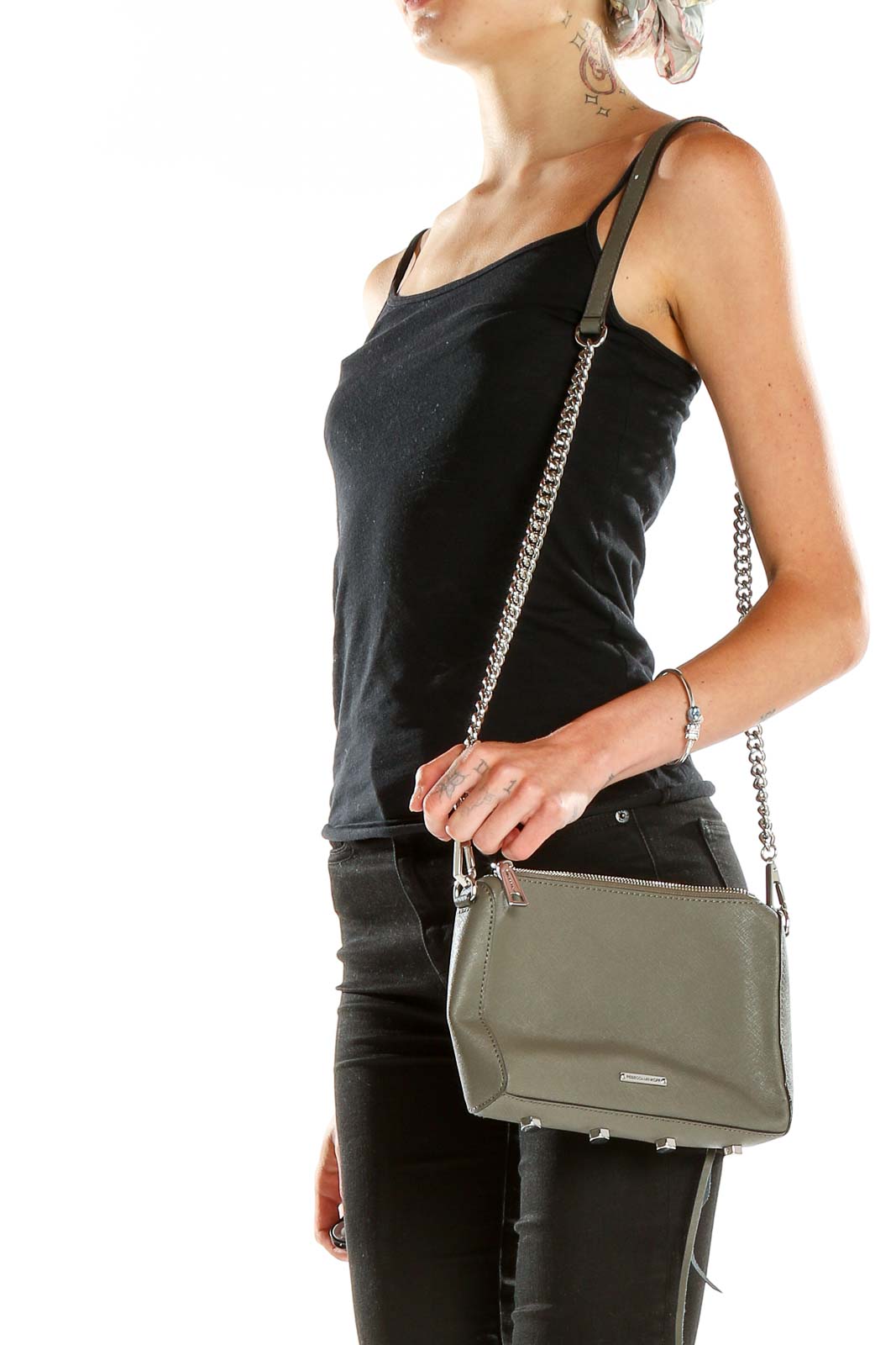 Gray Crossbody Bag