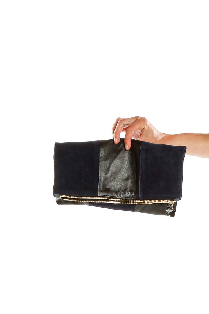 Black Blue Clutch Bag