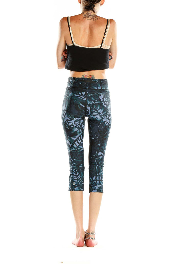 Blue Printed Activewear Leggings