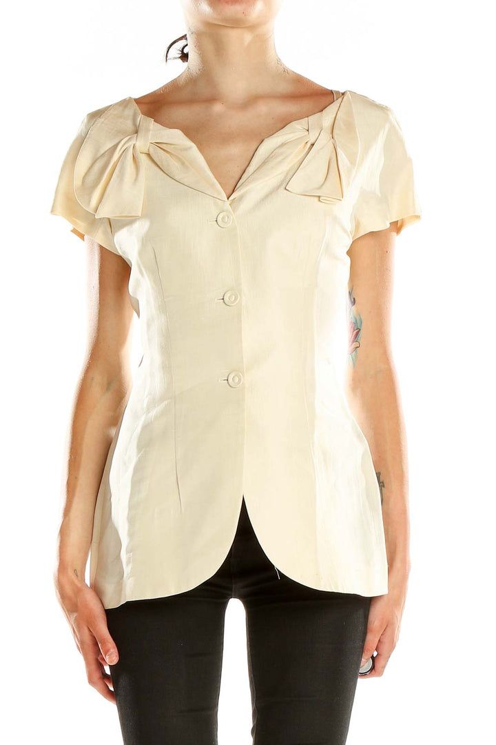 Beige Vintage Silk Shirt