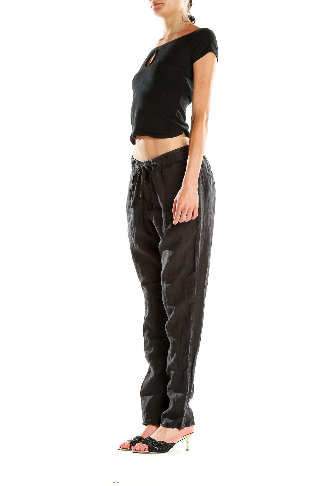 Gray Hemp Casual Pants