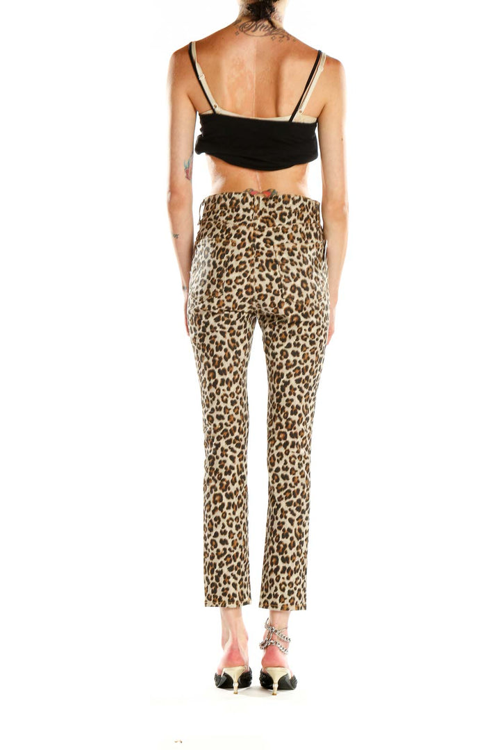 Brown Animal Print Jeans